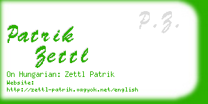 patrik zettl business card